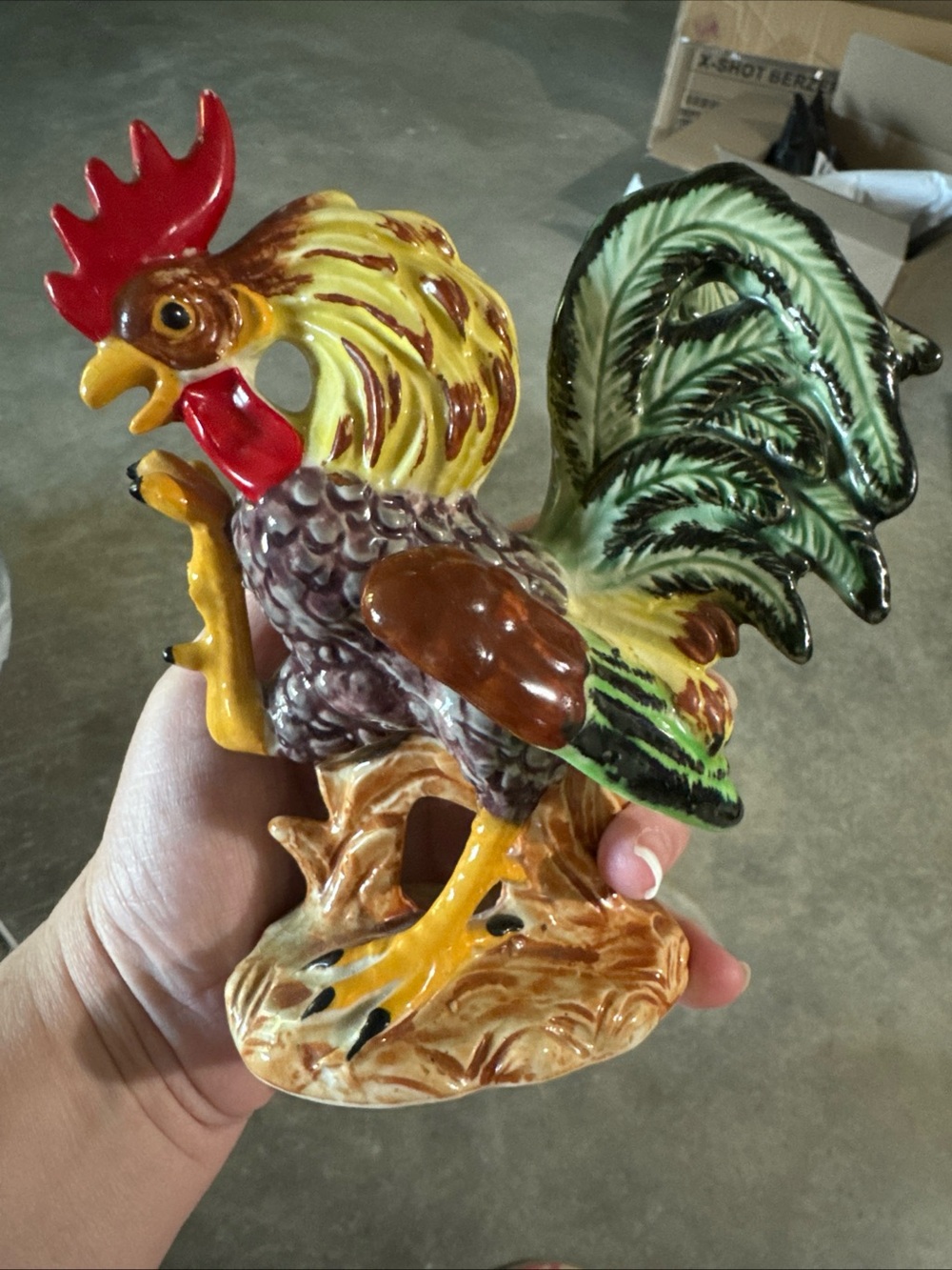 Vintage Lefton “Fighting Rooster” Chicken Farm Decor Figurine
